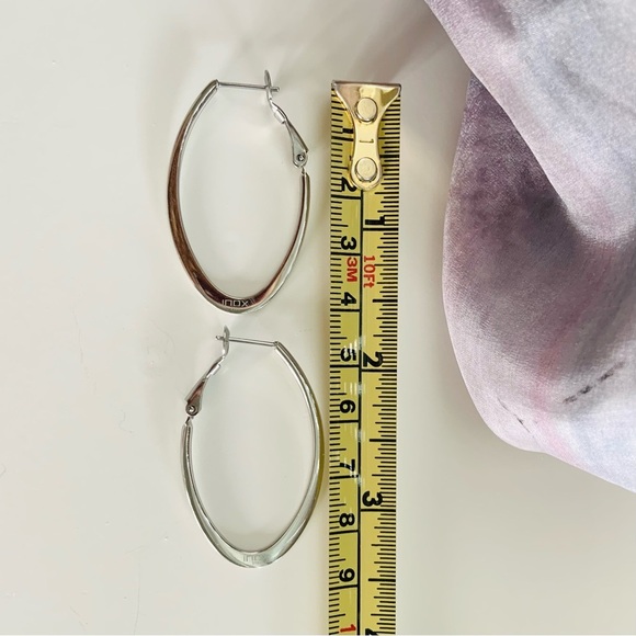 🛍️🛍️ Inox steel elongated hoops - Picture 5 of 8